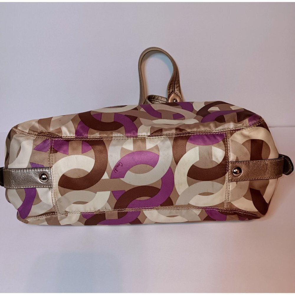 Coach Madison Signature Op Art Maggie Hobo Bag - Picture 9 of 15